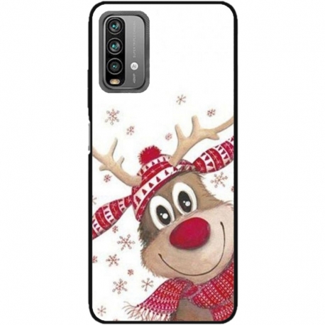 Husa personalizata tip carcasa HQPrint pentru Xiaomi Redmi 9T, model Reindeer 3, multicolor, S1D1M0053