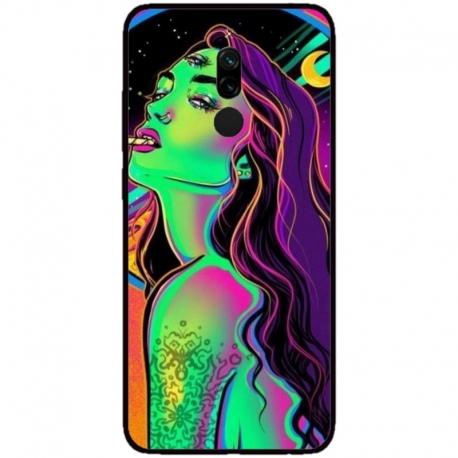 Husa personalizata tip carcasa HQPrint pentru Xiaomi Redmi 8A, model Colorful Girl, multicolor, S1D1M0249