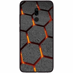 Husa personalizata tip carcasa HQPrint pentru Xiaomi Redmi 8A, model Lava Hex, multicolor, S1D1M0265
