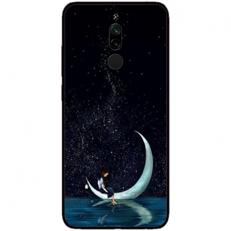 Husa personalizata tip carcasa HQPrint pentru Xiaomi Redmi 8A, model Moon Fishing, multicolor, S1D1M0270