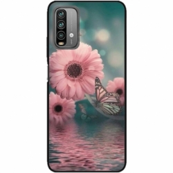 Husa personalizata tip carcasa HQPrint pentru Xiaomi Redmi 9T, model Flowers 7, multicolor, S1D1M0140