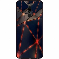 Husa personalizata tip carcasa HQPrint pentru Xiaomi Redmi 8A, model Lava Triangles, multicolor, S1D1M0367