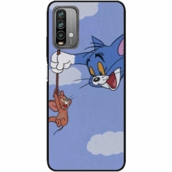 Husa personalizata tip carcasa HQPrint pentru Xiaomi Redmi 9T, model Tom and Jerry 1, multicolor, S1D1M0203