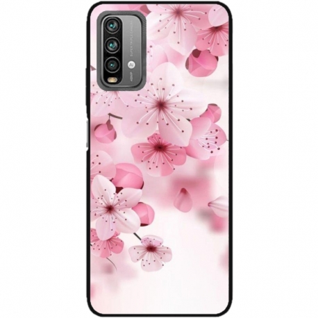 Husa personalizata tip carcasa HQPrint pentru Xiaomi Redmi 9T, model Flowers 17, multicolor, S1D1M0241