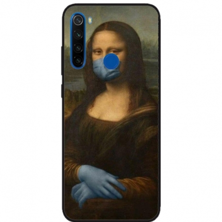 Husa personalizata tip carcasa HQPrint pentru Xiaomi Redmi 9, model Covid Mona Lisa, multicolor, S1D1M0327
