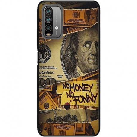 Husa personalizata tip carcasa HQPrint pentru Xiaomi Redmi 9T, model No Money No Funny, multicolor, S1D1M0262