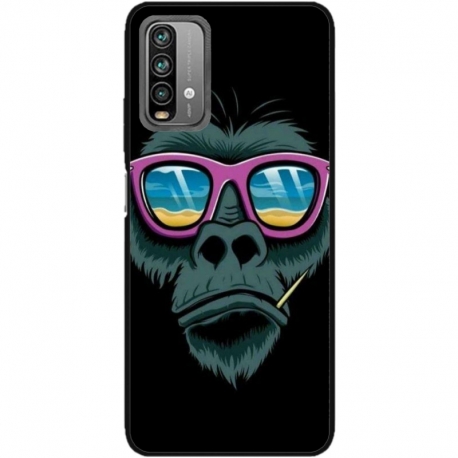 Husa personalizata tip carcasa HQPrint pentru Xiaomi Redmi 9T, model Gorilla, multicolor, S1D1M0288