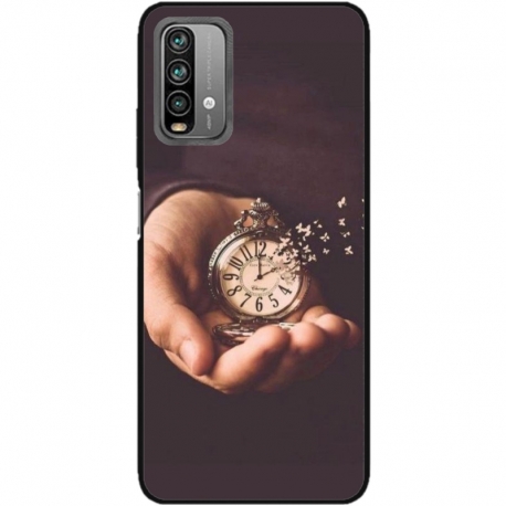 Husa personalizata tip carcasa HQPrint pentru Xiaomi Redmi 9T, model Time Flies 1, multicolor, S1D1M0364
