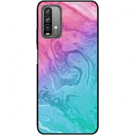 Husa personalizata tip carcasa HQPrint pentru Xiaomi Redmi 9T, model Colorful Mess, multicolor, S1D1M0374