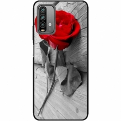 Husa personalizata tip carcasa HQPrint pentru Xiaomi Redmi 9T, model Rose, multicolor, S1D1M0384