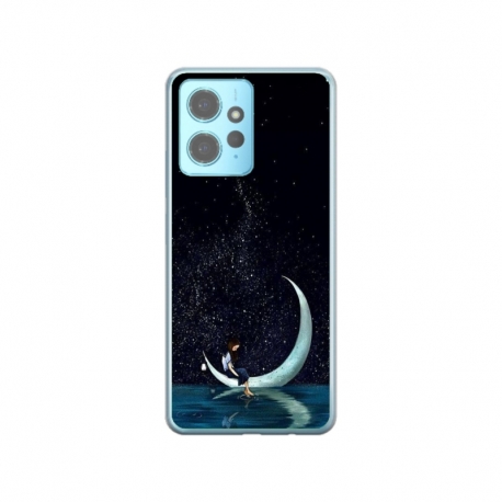 Husa personalizata tip carcasa HQPrint pentru Xiaomi Redmi 12, model Moon Fishing, multicolor, S1D1M0270