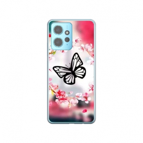 Husa personalizata tip carcasa HQPrint pentru Xiaomi Redmi 12, model Butterfly 8, multicolor, S1D1M0380