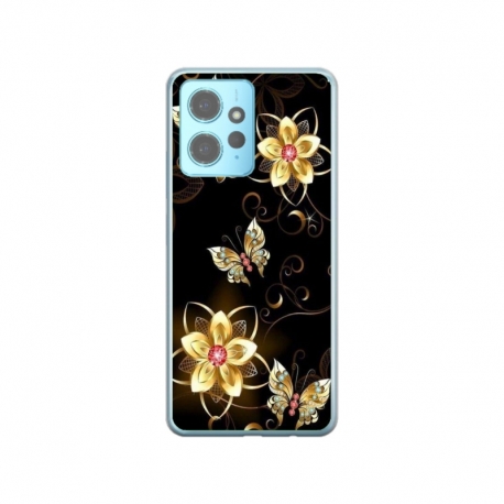 Husa personalizata tip carcasa HQPrint pentru Xiaomi Redmi 12X, model Butterfly 5, multicolor, S1D1M0042