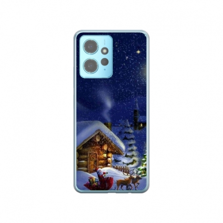 Husa personalizata tip carcasa HQPrint pentru Xiaomi Redmi 12X, model Christmas Cottage, multicolor, S1D1M0059