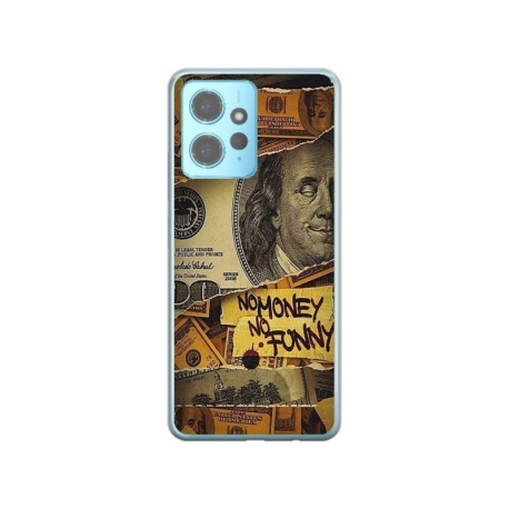 Husa personalizata tip carcasa HQPrint pentru Xiaomi Redmi 12X, model No Money No Funny, multicolor, S1D1M0262