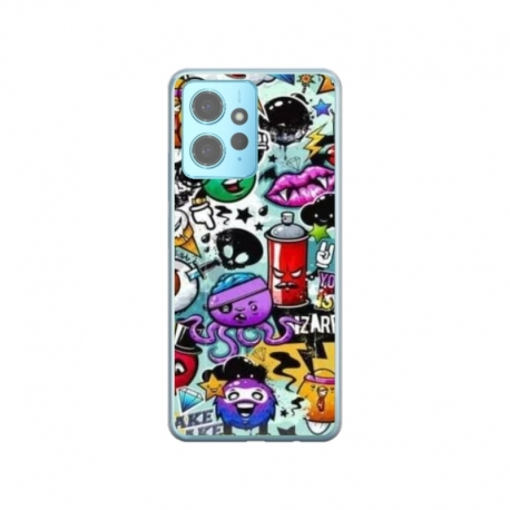 Husa personalizata tip carcasa HQPrint pentru Xiaomi Redmi 12X, model Grafitti, multicolor, S1D1M0289