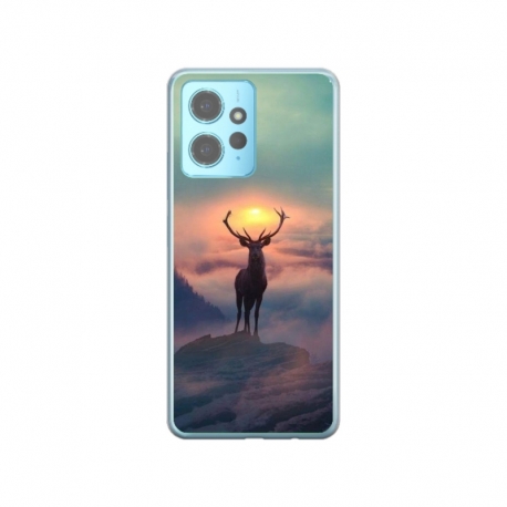 Husa personalizata tip carcasa HQPrint pentru Xiaomi Redmi 12X, model Antlers, multicolor, S1D1M0303