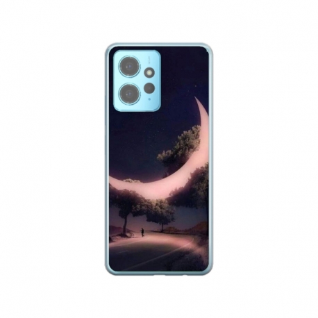 Husa personalizata tip carcasa HQPrint pentru Xiaomi Redmi 12X, model Moon in the Trees, multicolor, S1D1M0331