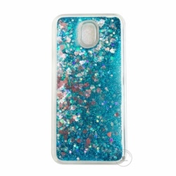 Husa Samsung Galaxy J3 17 Glitter Lichid Albastru Hqmobile Ro