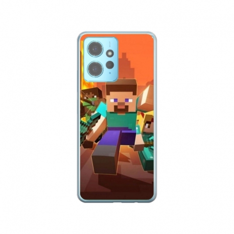 Husa personalizata tip carcasa HQPrint pentru Xiaomi Redmi Note 12, model Minecraft 1, multicolor, S1D1M0125
