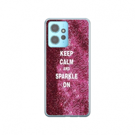 Husa personalizata tip carcasa HQPrint pentru Xiaomi Redmi Note 12S, model Keep Calm and Sparkle On, multicolor, S1D1M0252