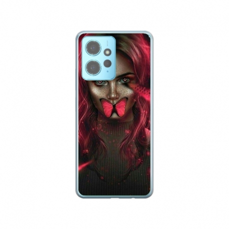 Husa personalizata tip carcasa HQPrint pentru Xiaomi Redmi Note 12S, model Butterfly Mouth 2, multicolor, S1D1M0352