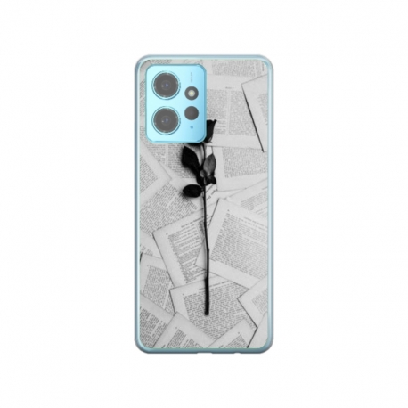 Husa personalizata tip carcasa HQPrint pentru Xiaomi Redmi Note 12 5G, model Black Rose, multicolor, S1D1M0021