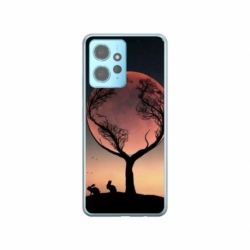 Husa personalizata tip carcasa HQPrint pentru Xiaomi Redmi Note 12 5G, model Moon Tree, multicolor, S1D1M0068