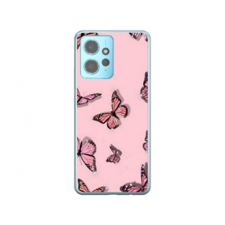 Husa personalizata tip carcasa HQPrint pentru Xiaomi Redmi Note 12 5G, model Butterfly 7, multicolor, S1D1M0076