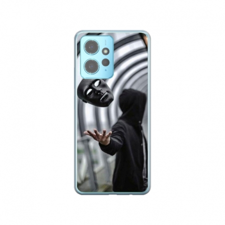 Husa personalizata tip carcasa HQPrint pentru Xiaomi Redmi Note 12 5G, model Mask, multicolor, S1D1M0199