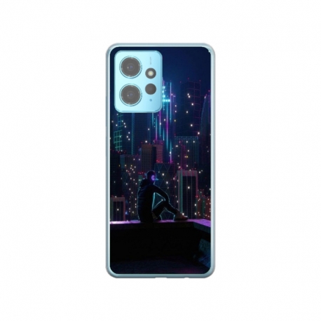 Husa personalizata tip carcasa HQPrint pentru Xiaomi Redmi Note 12 5G, model Neon City, multicolor, S1D1M0260