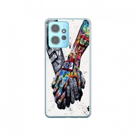 Husa personalizata tip carcasa HQPrint pentru Xiaomi Redmi Note 12 5G, model Abstract Holding, multicolor, S1D1M0271