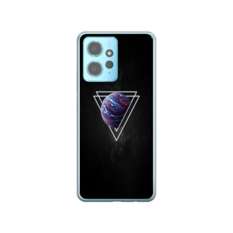 Husa personalizata tip carcasa HQPrint pentru Xiaomi Redmi Note 12 5G, model Triangle Planet, multicolor, S1D1M0278