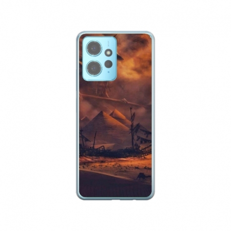 Husa personalizata tip carcasa HQPrint pentru Xiaomi Redmi Note 12 5G, model Anubis, multicolor, S1D1M0281