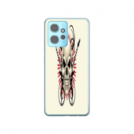 Husa personalizata tip carcasa HQPrint pentru Xiaomi Redmi Note 12 5G, model Skull 1, multicolor, S1D1M0284