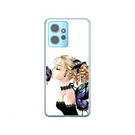 Husa personalizata tip carcasa HQPrint pentru Xiaomi Redmi Note 12 5G, model Butterfly Fairy, multicolor, S1D1M0294