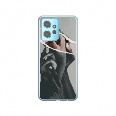 Husa personalizata tip carcasa HQPrint pentru Xiaomi Redmi Note 12 5G, model Black and White Hands, multicolor, S1D1M0300