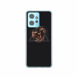 Husa personalizata tip carcasa HQPrint pentru Xiaomi Redmi Note 12 5G, model Triangle Rose, multicolor, S1D1M0316