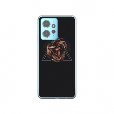 Husa personalizata tip carcasa HQPrint pentru Xiaomi Redmi Note 12 5G, model Triangle Rose, multicolor, S1D1M0316
