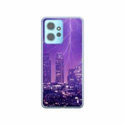Husa personalizata tip carcasa HQPrint pentru Xiaomi Redmi Note 12 5G, model Purple Lightning, multicolor, S1D1M0354