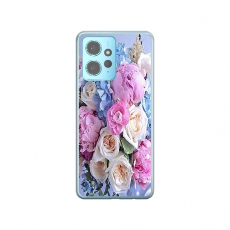 Husa personalizata tip carcasa HQPrint pentru Xiaomi Redmi Note 12 Pro 5G, model Flowers 1, multicolor, S1D1M0026