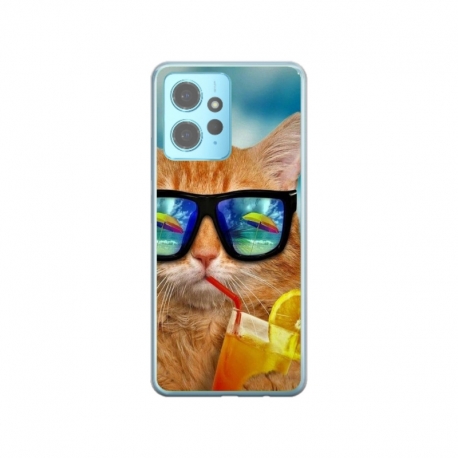 Husa personalizata tip carcasa HQPrint pentru Xiaomi Redmi Note 12 Pro 5G, model Cool Cat, multicolor, S1D1M0031