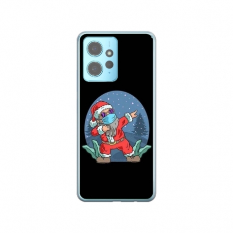Husa personalizata tip carcasa HQPrint pentru Xiaomi Redmi Note 12 Pro 5G, model Covid Santa, multicolor, S1D1M0055