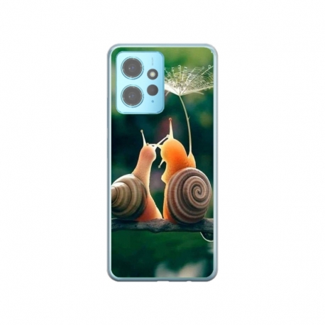 Husa personalizata tip carcasa HQPrint pentru Xiaomi Redmi Note 12 Pro 5G, model Snail, multicolor, S1D1M0231