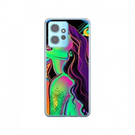 Husa personalizata tip carcasa HQPrint pentru Xiaomi Redmi Note 12 Pro 5G, model Colorful Girl, multicolor, S1D1M0249