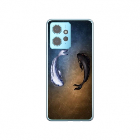 Husa personalizata tip carcasa HQPrint pentru Xiaomi Redmi Note 12 Pro 5G, model Ying and Yang Fish, multicolor, S1D1M0390