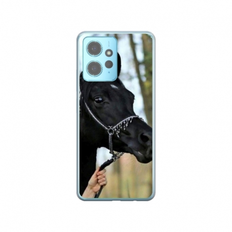 Husa personalizata tip carcasa HQPrint pentru Xiaomi Redmi Note 12 Pro Plus 4G, model Black Horse, multicolor, S1D1M0019