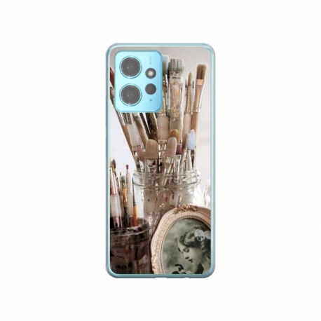 Husa personalizata tip carcasa HQPrint pentru Xiaomi Redmi Note 12 Pro Plus 5G, model Brush, multicolor, S1D1M0282