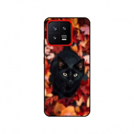 Husa personalizata tip carcasa HQPrint pentru Xiaomi 13, model Black Cat 3, multicolor, S1D1M0017