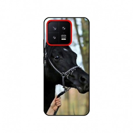Husa personalizata tip carcasa HQPrint pentru Xiaomi 13, model Black Horse, multicolor, S1D1M0019